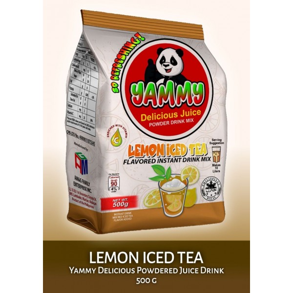 YAMMY DELICIOUS LEMON ICED TEA FLAVOR 500g                  
