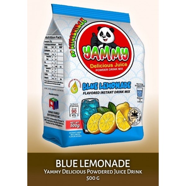 YAMMY DELICIOUS BLUE LEMONADE  FLAVOR 500g                  